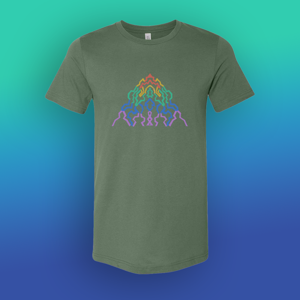 Adult Short Sleeve Rainbow Mountain Shirt