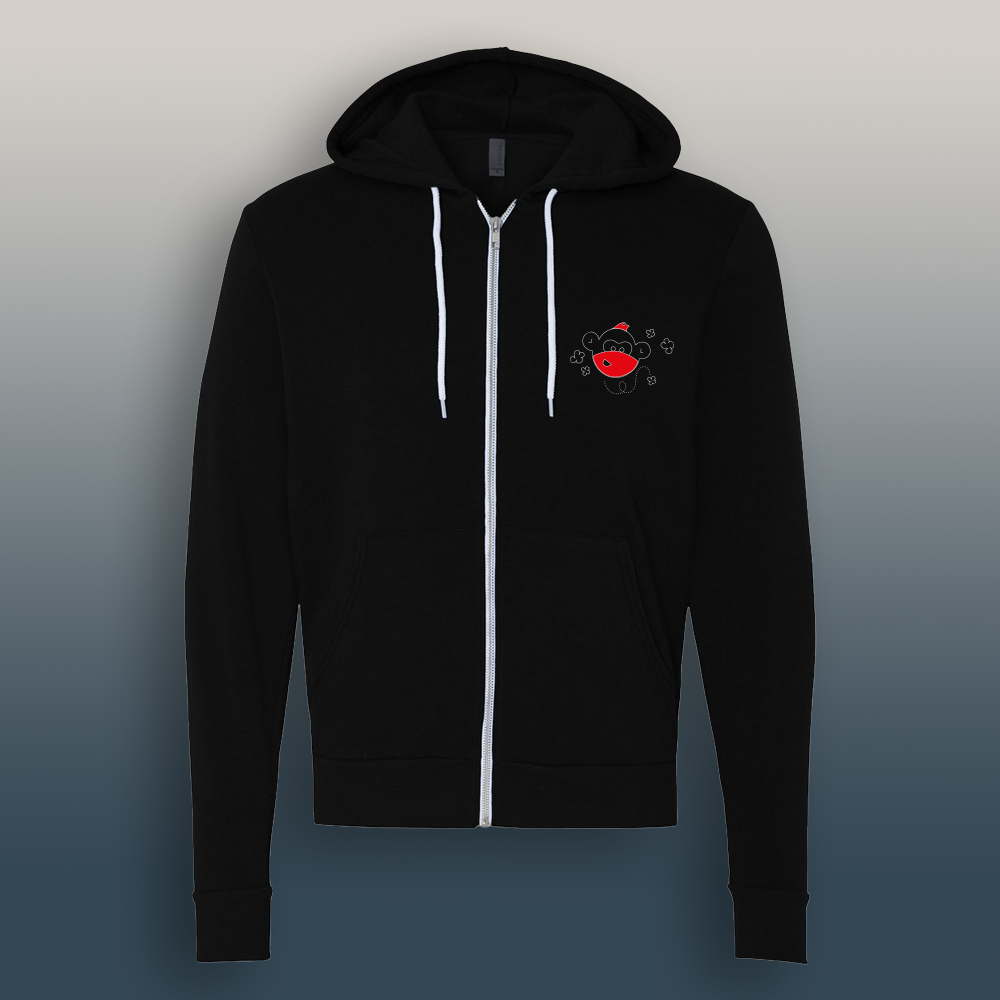 Adult Sweatshirt Full Zip Liar Monkey