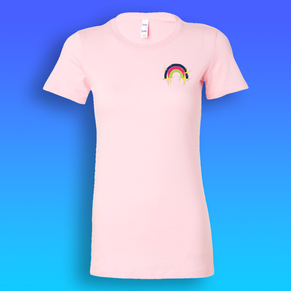 Women's Short Sleeve Rainbow Stars Shirt