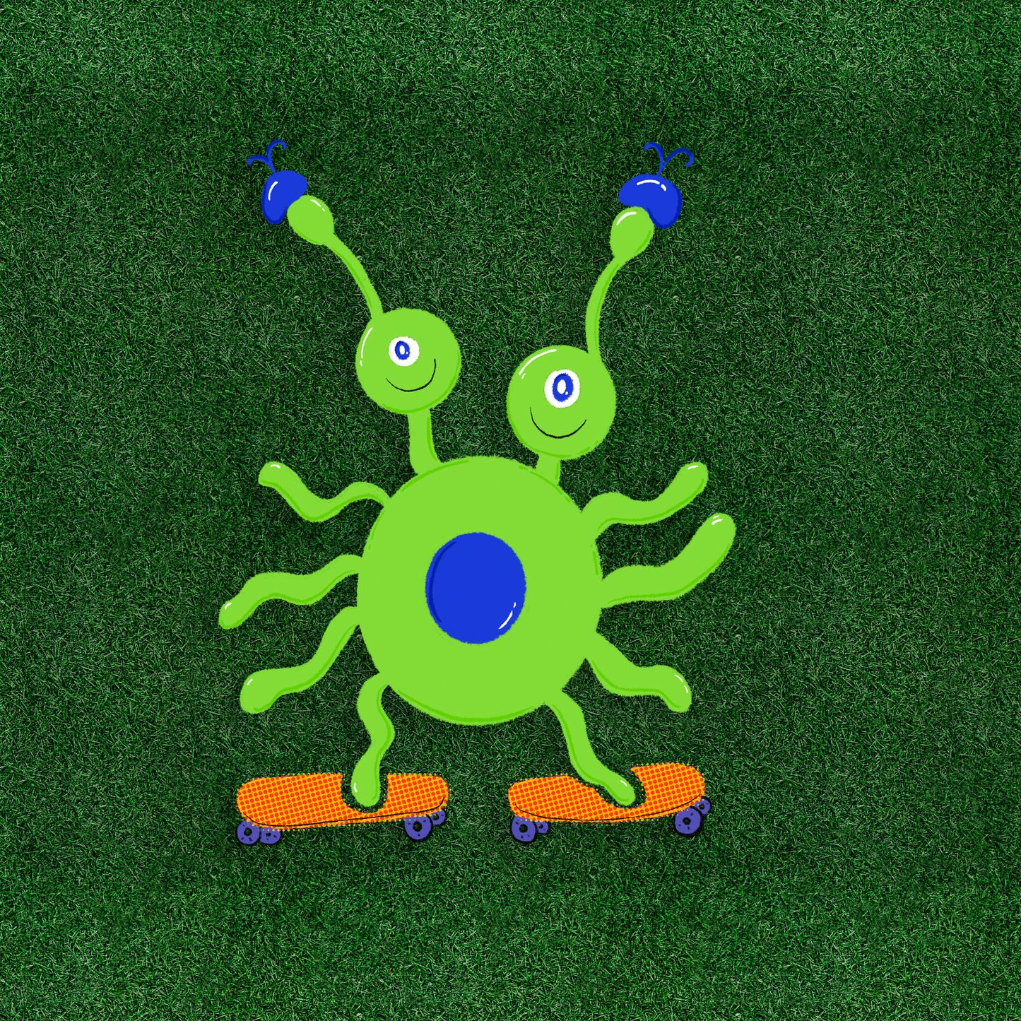 Sticker Alien Skating