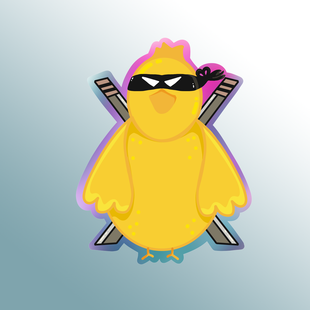 Sticker Chicken Samurai