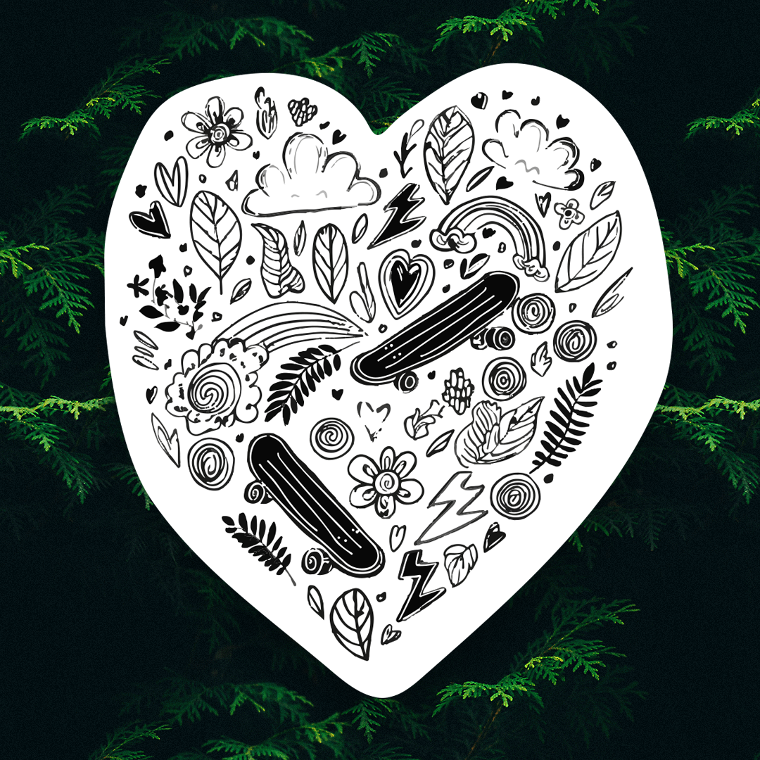 Sticker Skate Heart