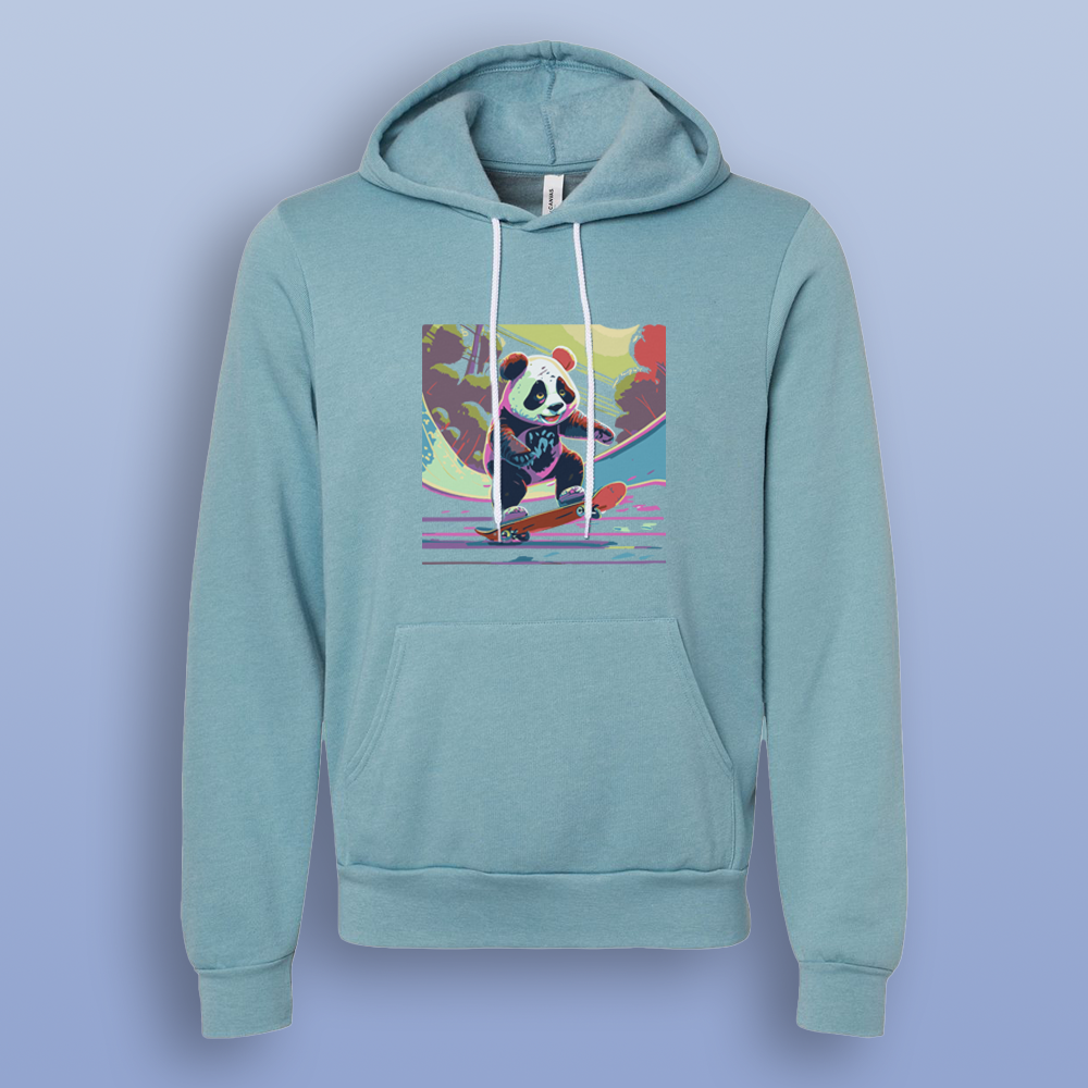 Adult Sweatshirt Skate Panda