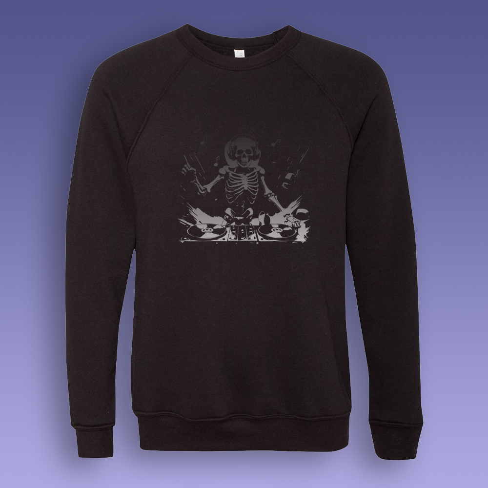 Adult Sweatshirt Skeleton DJ