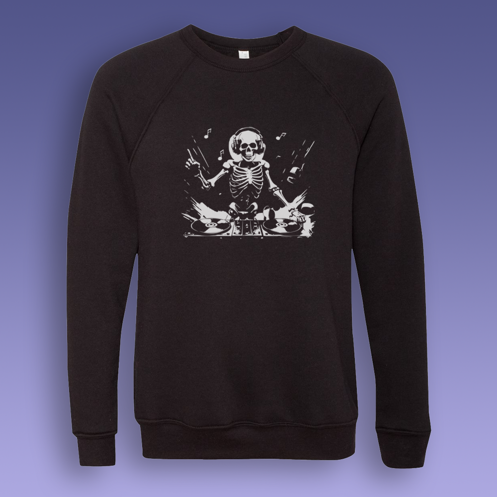 Adult Sweatshirt Skeleton DJ