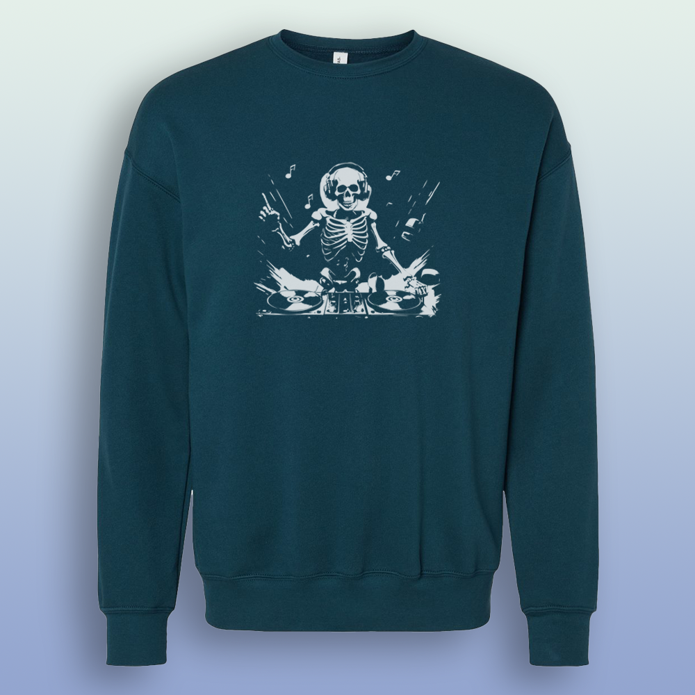 Adult Sweatshirt Skeleton DJ