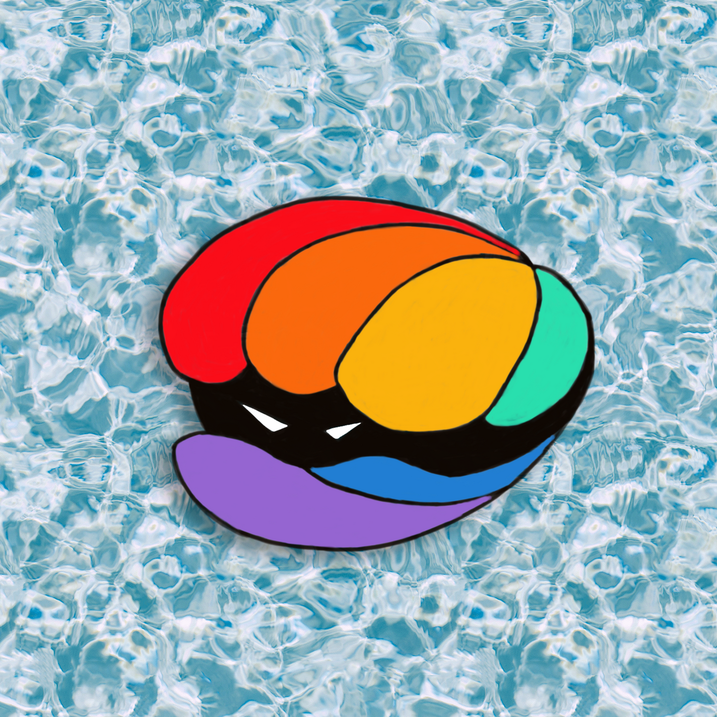 Sticker Rainbow Ninja Clam