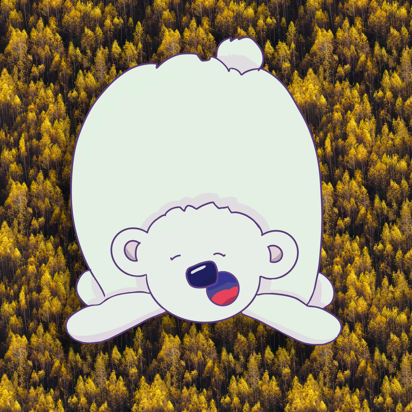 Sticker Sleepy Polar Bear