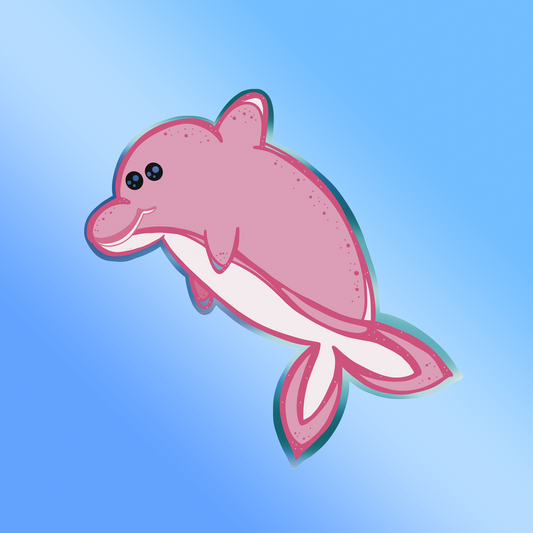 Sticker Pink Dolphin