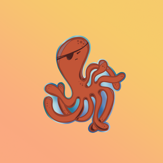 Sticker Pirate Octopus