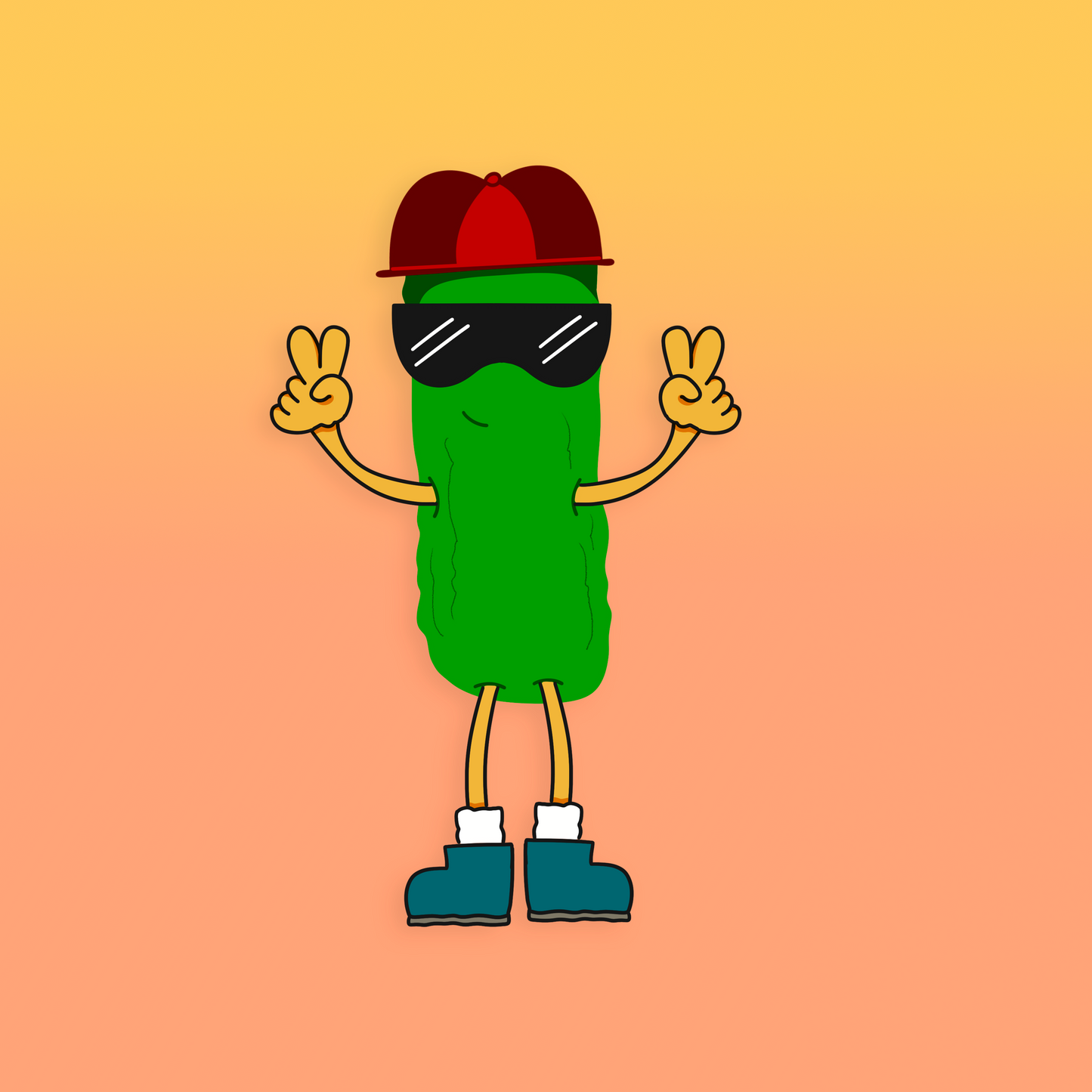 Sticker Peaceful Pickle