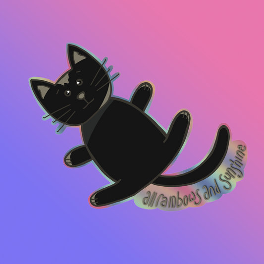 Sticker Rainbows and Sunshine Cat