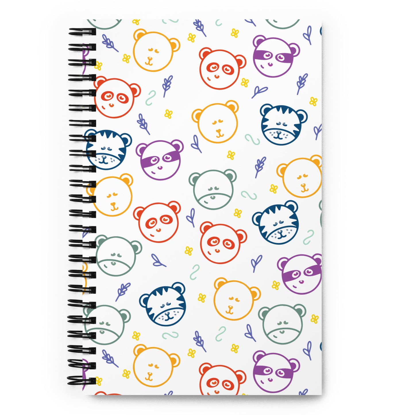 Spiral Notebook Animal Faces